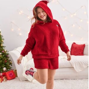 Sugar & Jade Girls Sherpa Christmas Pajamas Size 10